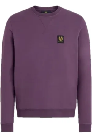Belstaff Sweatshirts, male, , Size: L Classic Dark Garnet Sweatshirt with Bouclé Cotton