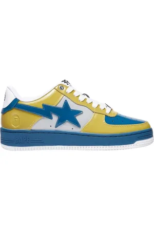 A Bathing Ape Sneakers, male, , Size: 9 1/2 US Nostalgic Blue Yellow Sneaker