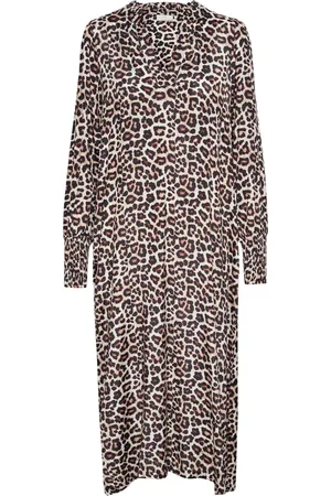 Kaffe Midi Dresses, female, , Size: S Abstract Leo Print Dress
