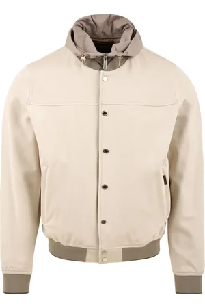 MOORER Bomber Jackets, male, , Size: XL Ivory Darren-JK Coat