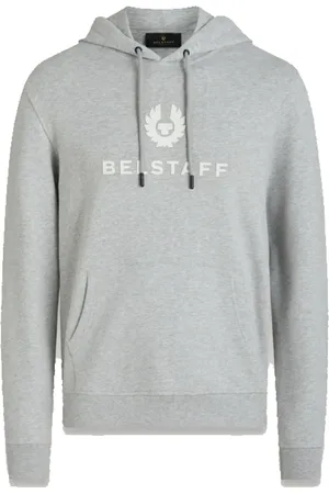 Belstaff Hoodies, male, , Size: L Color-Block Sweatshirt Hoodie - Old Silver