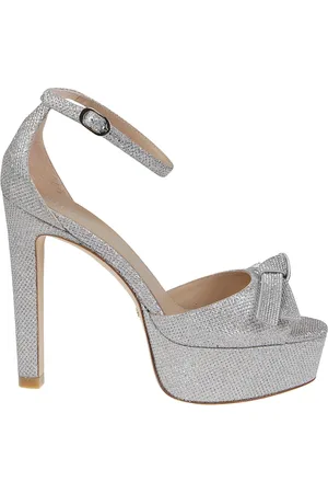 Stuart Weitzman High Heel Sandals, female, , Size: 10 US Crystal DiscoPlatform Mega Bow Sandals