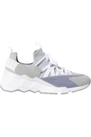 Pierre Hardy Sneakers, male, , Size: 8 US Blue Canvas Sneakers