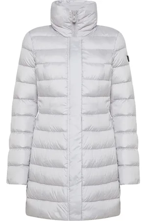 Peuterey Down Jackets, female, , Size: L Long Lightweight Down Jacket with High Collar