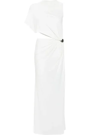 Courrèges Maxi Dresses, female, , Size: S Asymmetric Column Dress with Cut-Out Detailing