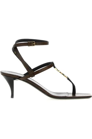 Saint Laurent High Heel Sandals, female, , Size: 6 US Leather Sandals Ss22