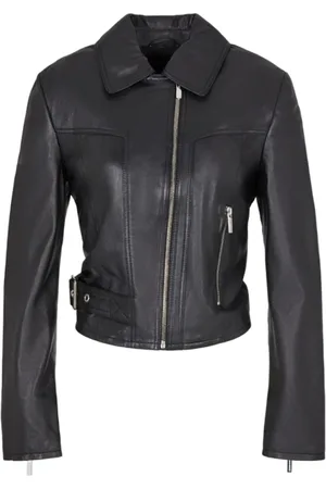 Armani Exchange Leather Jackets, female, , Size: L Leather Transition Jacket