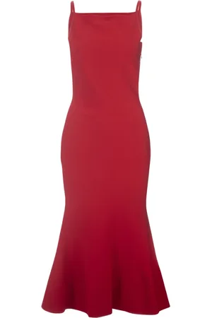 Alexander McQueen Maxi Dresses, female, , Size: M Knit Midi Dress Flared Hem