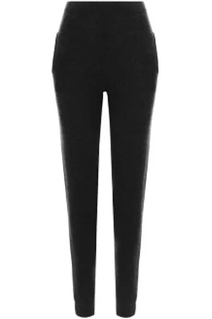 Saint Laurent Slim-fit Trousers, female, , Size: M Cashmere Leggings with Elastic Waistband and Ankle Straps