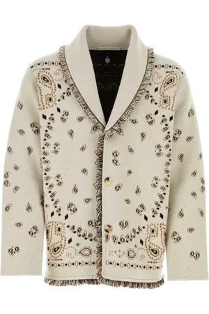 Alanui Cardigans, male, , Size: XS Embroidered Jacquard Bandana Cardigan