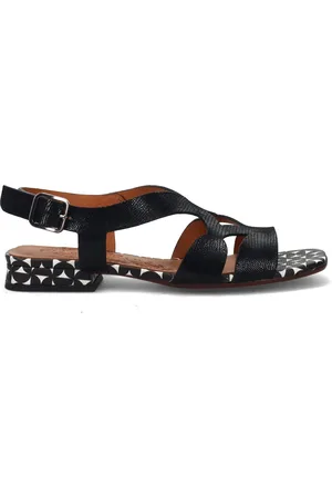 Chie Mihara Flat Sandals, female, , Size: 6 US Printed Suede Sandals