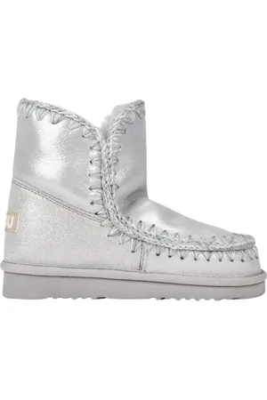 Mou Winter Boots, female, , Size: 11 US 18 Bounce Microglitter Silver Boots