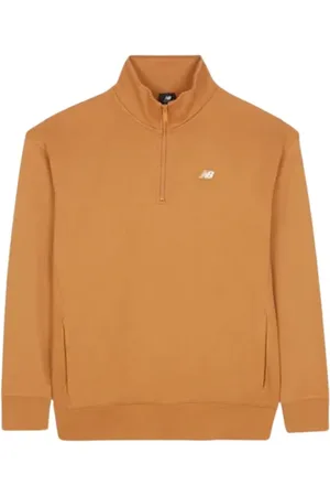 New Balance Sweatshirts, male, , Size: L Embroidered Half Zip Sweatshirt