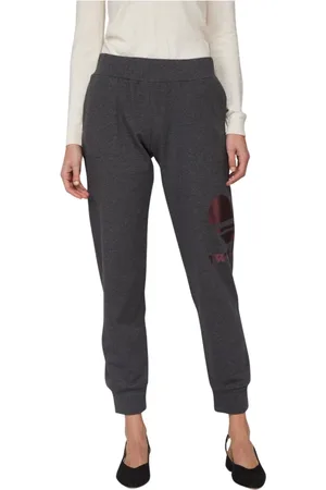 Twin-Set Sweatpants, female, , Size: S Heart Print Dark Grey Jogger Pants