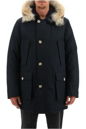 Woolrich Down Jackets, male, , Size: S Dark Arctic Parka with Removable Fur