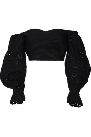 Self-Portrait Blouses, female, , Size: S Heartneck Balloon Sleeve Top
