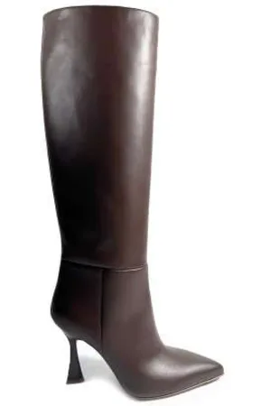 SERGIO LEVANTESI Heeled Boots, female, , Size: 7 US Caravaggio Leather Boot with Leather Sole