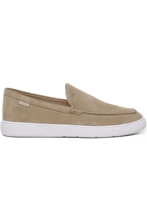 Hogan Loafers, male, , Size: 8 1/2 US Flat Suede Leather Shoes with Memory Foam