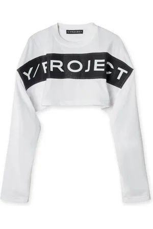 Y / PROJECT Long Sleeve Tops, female, , Size: M Scrunched Crop Top