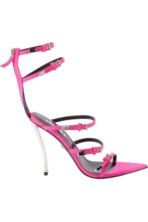 VERSACE High Heel Sandals, female, , Size: 8 1/2 US Pointed Toe Leather Pumps