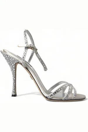 Dolce & Gabbana High Heel Sandals, female, , Size: 9 US Elegant Crystal Embellished Heels Sandals