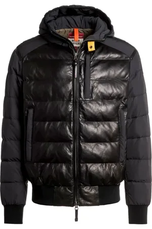 Parajumpers Down Jackets, male, , Size: S Sly Mix Leather and Nylon Jacket