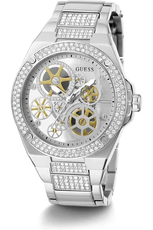 Guess Watches, male, , Size: ONE SIZE Big Reveal Stainless Steel Bracelet Watch