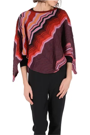 Missoni Blouses, female, , Size: ONE SIZE Wool Poncho