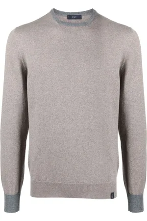 FAY Round-neck Knitwear, male, , Size: S Sweater Collection