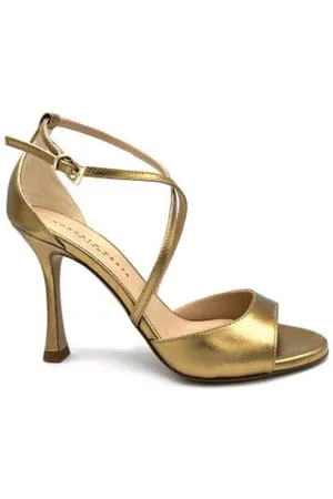 ROBERTO FESTA High Heel Sandals, female, , Size: 7 US Antique Gold Leather Sandal