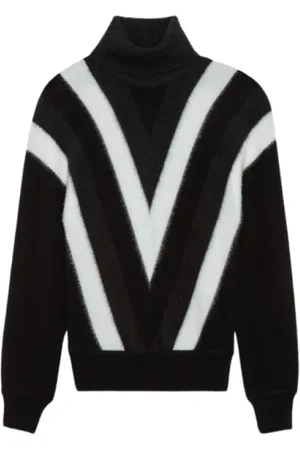 Saint Laurent Turtlenecks, male, , Size: S Chevron Wool Turtleneck