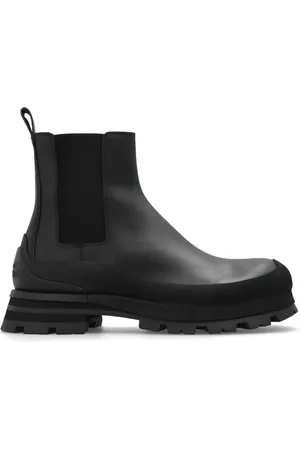 Alexander McQueen Chelsea Boots, male, , Size: 8 1/2 US Ankle boots with logo