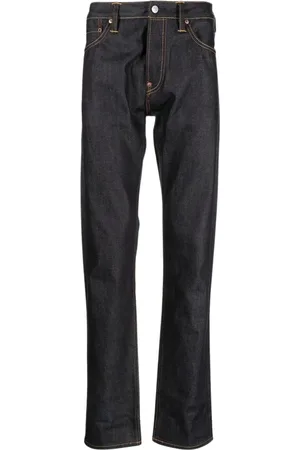 Evisu Straight Jeans, male, , Size: W33 Straight leg denim jeans
