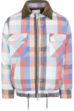 SACAI Winter Jackets, male, , Size: S Multicolour Plaid Padded Blouson Jacket