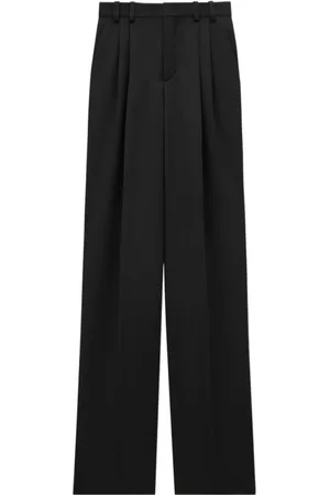 Saint Laurent Straight Trousers, female, , Size: M Loose Satin Pants
