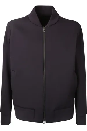 Harris Wharf London Bomber Jackets, male, , Size: M Zippered Bomber Jacket with Two Pockets