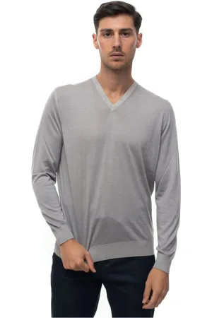 Kiton V-neck Knitwear, male, , Size: 2XL Stone Washed V-Neck Pullover