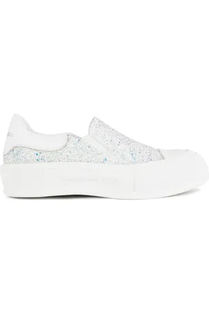 Alexander McQueen Sneakers, female, , Size: 9 US Glitter Slip On Sneakers