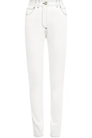Balmain Slim-fit Jeans, male, , Size: W38 High-waisted Womens Jeans with Monogram B