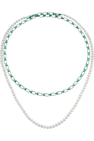 Eera EÉRA, Necklaces, female, , Size: ONE SIZE Double Reine Necklace in Silver and Freshwater Pearls