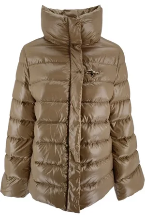 FAY Winter Jackets, female, , Size: XL Camel Puffer Coat with Hook