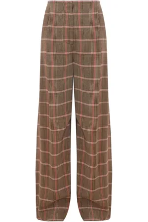 LARDINI Wide Trousers, female, , Size: XS Checked Palazzo Trousers