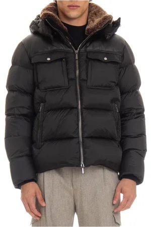 MOORER Down Jackets, male, , Size: 2XL Bomber Jacket with Goose Down