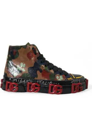Dolce & Gabbana Sneakers, male, , Size: 7 US Camouflage High Top Sneakers with Embellishments