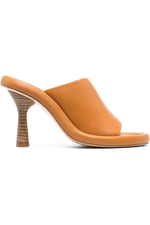 Paloma Barceló Heeled Mules, female, , Size: 11 US Paloma Barcelò Sandals Yellow
