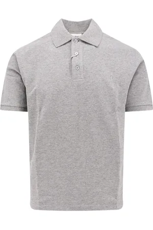 Saint Laurent Polo Shirts, male, , Size: 2XL Embroidered Monogram Polo Shirt