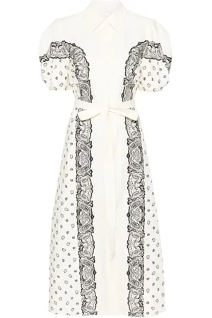 Chloé Shirt Dresses, female, , Size: M Bandana Print Midi Shirt Dress