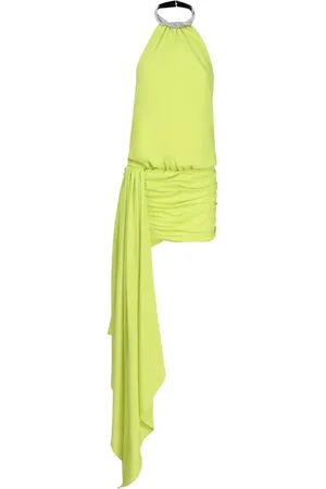 Nué Notes Party Dresses, female, , Size: S Lime Halter Neck Dress