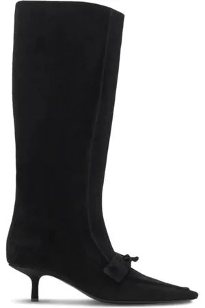 Burberry Heeled Boots, female, , Size: 7 US Suede High Boots with Tassel