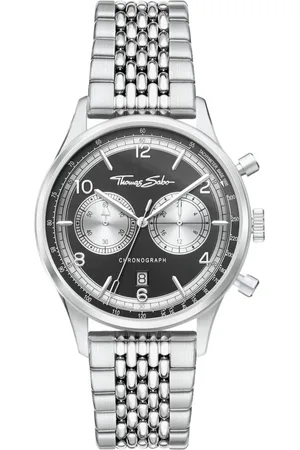 Thomas Sabo Watches, male, , Size: ONE SIZE Rebel at Heart Chronograph in silver black